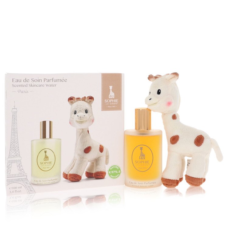 Sophie La Girafe Eau de Soin Parfumee by Sophie La Girafe Gift Set -- 3.4 oz Scented Skincare Water (Alcohol-Free) + 1 Sophie La Girafe Soft Toy Sophie La Girafe Eau de Soin Parfumee by Sophie La Girafe Gift Set -- 3.4 oz Scented Skincare Water (Alcohol-Free) + 1 Sophie La Girafe Soft Toy